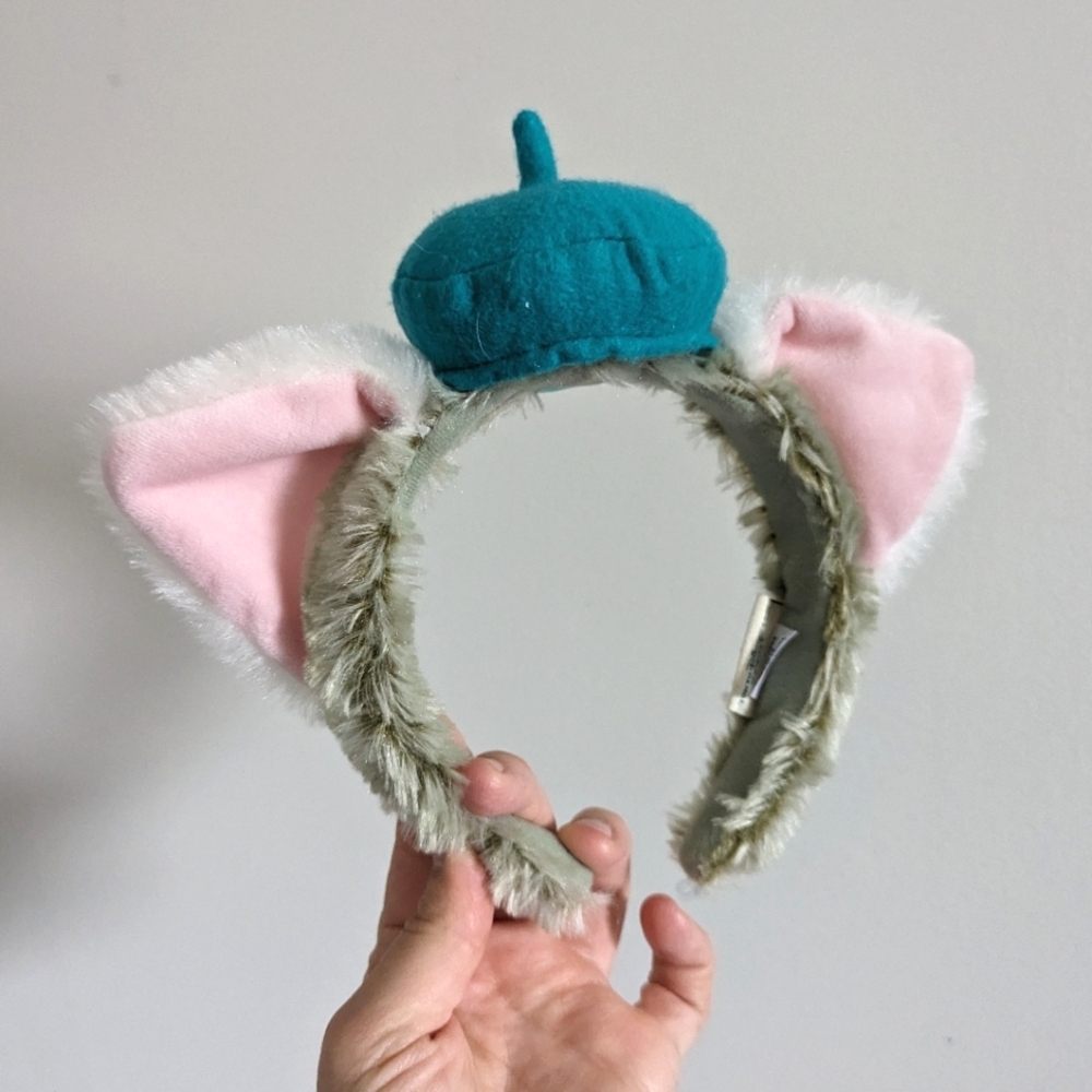 Tokyo DisneySea Gelatoni green cat ears, Halloween dress up plush headband